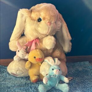 Plush Bunny and Friends Toy Set